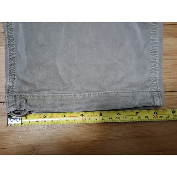 American Eagle Pants Mens L Khaki Flex Relaxed Cargo Skater Wide Leg Y2K Stretch - Picture 7 of 9